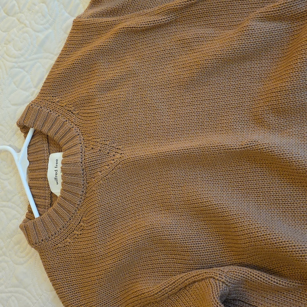 Wilfred Taupe Women's Crew Neck Sweater 2xs - Picture 7 of 7